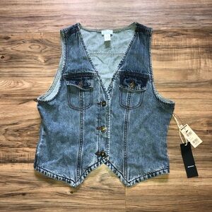 Tillys Jean button up tank nwt